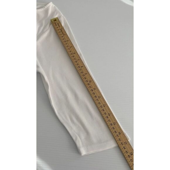 Rafaella Studio Women White Top 3/4 Sleeve 100% Cotton Plus Sz 2XL Keyhole Neck - Picture 5 of 8